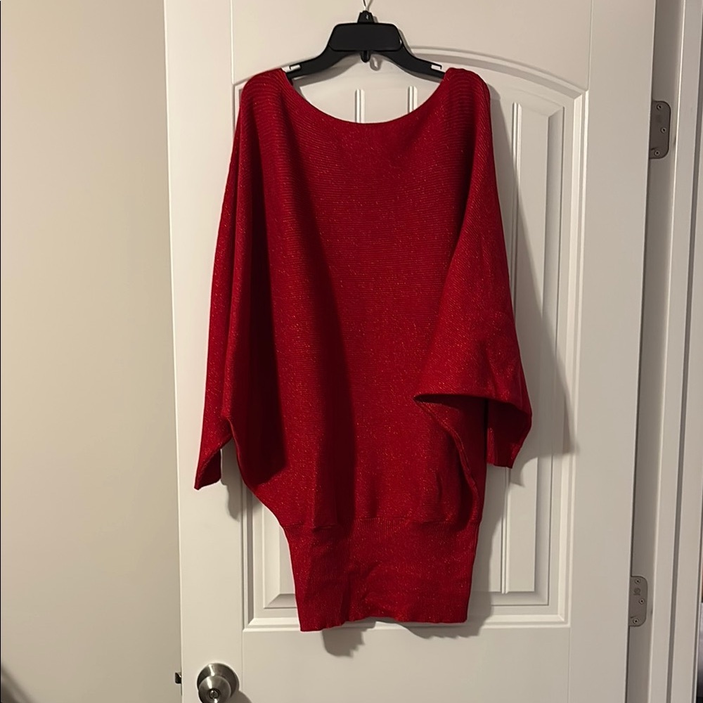 New York & Company Red Shrug Sweater